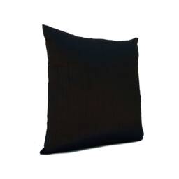Black Pillow, Throw Pillow Cover, Decorative Cushion Covers, Pillowcase, Accent Toss Silk Blend, Home Decor - thumbnail 2