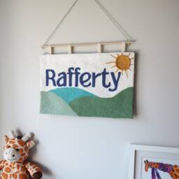 Punchneedle Countryside Landscape Custom Wall Hanging - thumbnail 4