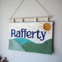 Punchneedle Countryside Landscape Custom Wall Hanging - thumbnail 2