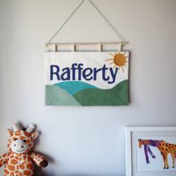 Punchneedle Countryside Landscape Custom Wall Hanging
