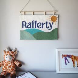 Punchneedle Countryside Landscape Custom Wall Hanging - thumbnail 3