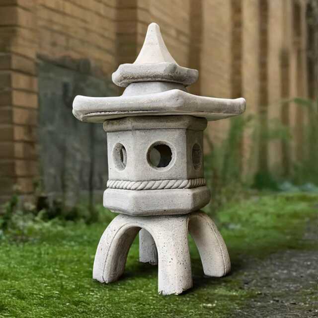 Massive Japanese Lantern Pagoda Decor Concrete Figurine Stone Asian Statue Outdoor Sculpture Lawn Ornament Handmade - image 1