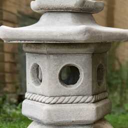 Massive Japanese Lantern Pagoda Decor Concrete Figurine Stone Asian Statue Outdoor Sculpture Lawn Ornament Handmade - thumbnail 2