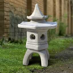 Massive Japanese Lantern Pagoda Decor Concrete Figurine Stone Asian Statue Outdoor Sculpture Lawn Ornament Handmade - thumbnail 4