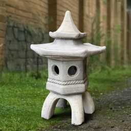 Massive Japanese Lantern Pagoda Decor Concrete Figurine Stone Asian Statue Outdoor Sculpture Lawn Ornament Handmade - thumbnail 3