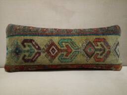 Carpet Lumbar Pillow 8x20 Inches Anatolian Turkish Slim Rug Cover Home Decor Pillow - thumbnail 1