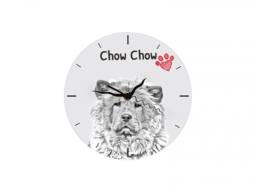 Chow Chow, Free Standing Mdf Floor Clock With An Image Of A Dog - thumbnail 1