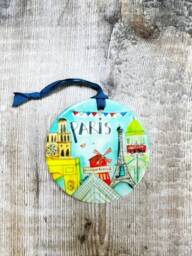 Paris Little Landmark Ceramic Hanging Decoration Christmas - thumbnail 1