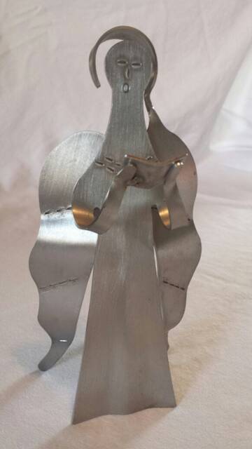 Hand Formed Tin Angel - image 1
