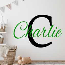 Custom Personalised Name Vinyl Wall Sticker Initial Nursery Baby Room Decor