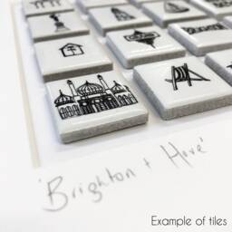 Personalized New York Illustrated Tile Art, Nyc Wedding Gift - thumbnail 3