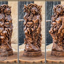 Frigg Goddess, Honored As Goddess Of Destiny in Norse Paganism - Statue For Asatru Altar Scandinavian Gods Wall Hung Sculpture - thumbnail 3