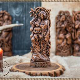 Frigg Goddess, Honored As Goddess Of Destiny in Norse Paganism - Statue For Asatru Altar Scandinavian Gods Wall Hung Sculpture - thumbnail 2