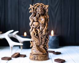 Frigg Goddess, Honored As Goddess Of Destiny in Norse Paganism - Statue For Asatru Altar Scandinavian Gods Wall Hung Sculpture - thumbnail 1