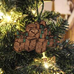 Giants Causeway Wooden Christmas Ornament Stones Coast Bauble Finn Mccool Cute Northern Norn Ireland Slang Present Laser Wood Burned - thumbnail 4