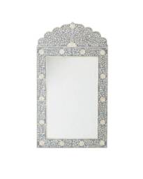 Mehrab Gray Bone Inlay Designer Mirror Frame With Free - thumbnail 1