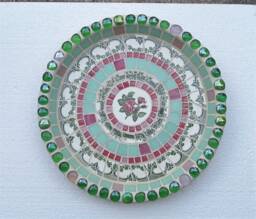 Mosaic Birdbath, Approx 28cm Diameter, Waterproof Materials, Ready For The Birds in Your Garden -