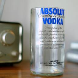 Absolut Vodka Succulent Planter - Upcycled Daimond Cut Glass Pot - thumbnail 3