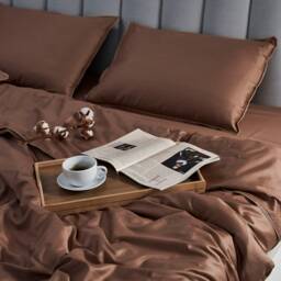Chocolate Sateen Fitted Sheet 100% Cotton 300Tc - thumbnail 4