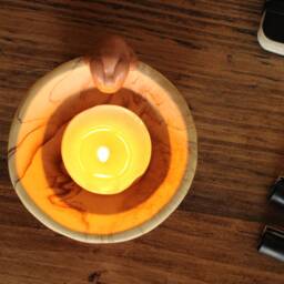 Bunny Rabbit Tea Cup Candle Holder - Handmade Tealight Dish - thumbnail 3