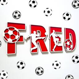 Football Name Sign - Letters Personalised Custom Decor Theme Wall Art Soccer - thumbnail 2