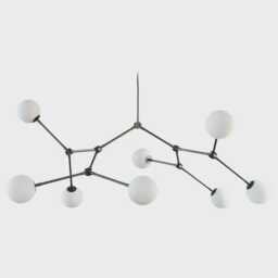 1950's Mid Century Style 8 Arm Brass With Glass Ball Sputnik Chandelier Light Branch Fixture Kingdomslightltd - thumbnail 2