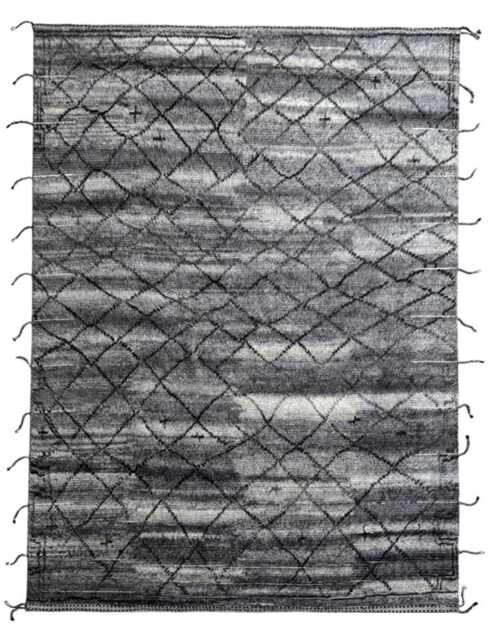 Hand-Knotted Moroccan Beni Ourain Rug, 100% Natural Wool, Modern Berber Carpet For Living Room - image 1