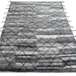 Hand-Knotted Moroccan Beni Ourain Rug, 100% Natural Wool, Modern Berber Carpet For Living Room - thumbnail 2