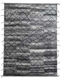 Hand-Knotted Moroccan Beni Ourain Rug, 100% Natural Wool, Modern Berber Carpet For Living Room - thumbnail 1