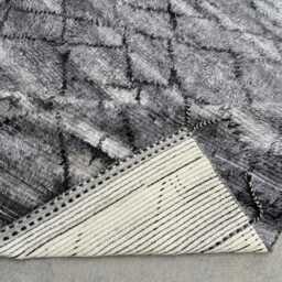 Hand-Knotted Moroccan Beni Ourain Rug, 100% Natural Wool, Modern Berber Carpet For Living Room - thumbnail 4