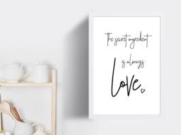 The Secret Ingredient Is Always Love - Wall Print Kitchen Gift Bespoke Poster A5 A4 A3 Framed - thumbnail 1