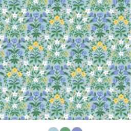 Floral Fitted Crib Sheet Soft Cotton Botanical Baby Bedding - thumbnail 2