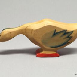 Toy Goose Wooden - Head Down With Blue Wings Size 11, 0 X 3, 5 2, 2 cm - B H S Approx. 22, 0 Gr - thumbnail 2