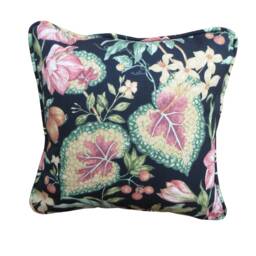 Floral Outdoor Pillow Cover - Pink Botanical Motif - thumbnail 4