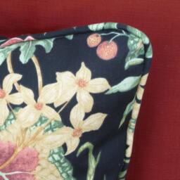 Floral Outdoor Pillow Cover - Pink Botanical Motif - thumbnail 2