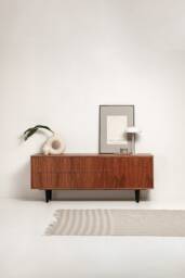 "Sideboard, Tv Cabinet, Stand Walnut Veneer 4 Drawers & Doors ""Veronica"