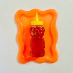 Honey Bear Wall Hanging/Dopamine Decor/ Maximalist Fake Food/ Food Pop Art/ Sculpture/ Funky Decor/Kitchen Decor - thumbnail 3