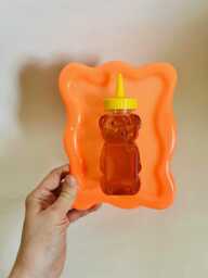 Honey Bear Wall Hanging/Dopamine Decor/ Maximalist Fake Food/ Food Pop Art/ Sculpture/ Funky Decor/Kitchen Decor - thumbnail 1