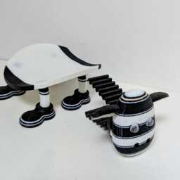 Hull Fc Supersheep Toilet Roll Holder - Black & White Rugby Gift, Airlie Birds Fan Bathroom Sheep Decor, Superleague Rivalry - thumbnail 3