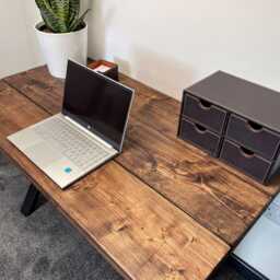 Solid Wood Handmade Rustic Office Desk Reclaimed - thumbnail 3