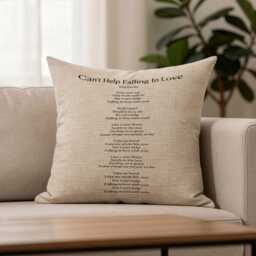 First Dance Song Lyrics On Linen Cushion For 4Th Or 12Th Anniversary Gift - thumbnail 2
