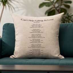 First Dance Song Lyrics On Linen Cushion For 4Th Or 12Th Anniversary Gift - thumbnail 4