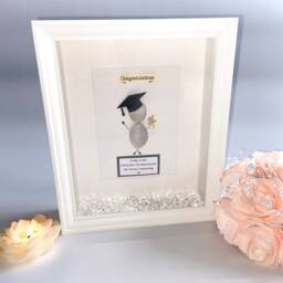 Graduation Congratulations University Personalised Pebble Art Picture Frame Graduation 2025 Class Of UK - thumbnail 2