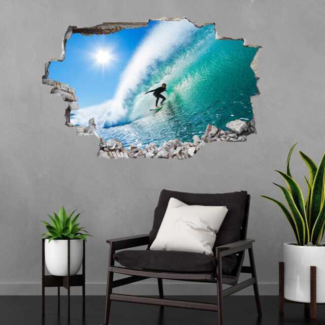 Surfer Surfing Water Sports Wall Decal Sticker Mural Print Art Home Office Decor Da20 - image 1