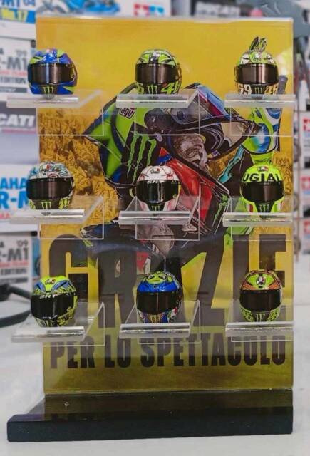 Handcrafted Moto Gp Racing Legend Inspired Mini Helmets With Display Stand , Home Decor, Mancave Xmas Christmas - image 1