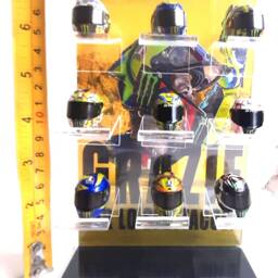 Handcrafted Moto Gp Racing Legend Inspired Mini Helmets With Display Stand , Home Decor, Mancave Xmas Christmas - thumbnail 2