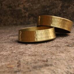 Handmade Brass Tea Light Holder Set - Solid Votive Candle Decor - thumbnail 4