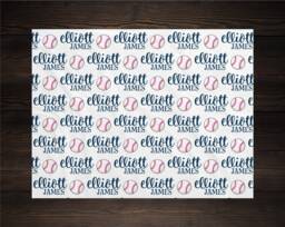 Personalized Baby Name Blanket Gift Baseball Custom Coming Home Sports Hospital Shower New Mom - thumbnail 1