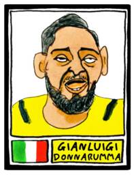Euro 2020 - No Score Draws Edition A3 Print Of 36 Wonky Hand-Drawn Panini-style Doodles Cheapskate Football Art - thumbnail 3