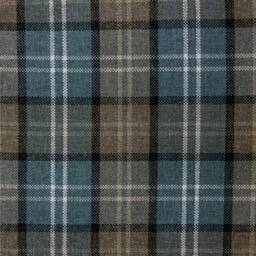 Blue Tartan Medium Window Seat - Plaid Check Bed End Bench Handmade in Britain - thumbnail 3